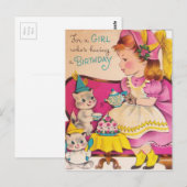  meisje van 1940 briefkaart (Voorkant / Achterkant)