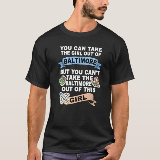 Meisje van Baltimore City T-shirt (Voorkant)