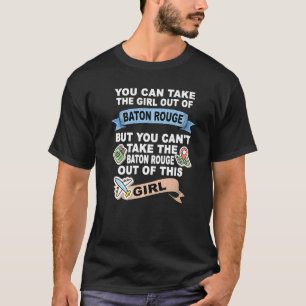 Meisje van Baton Rouge City T-shirt