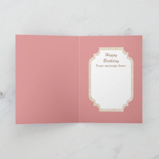  meisje van Birthday voeg berichtkaart toe Kaart (Binnen)