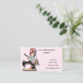 Meisje van de Floral Sewing Machine Visitekaartje (Staand voorkant)