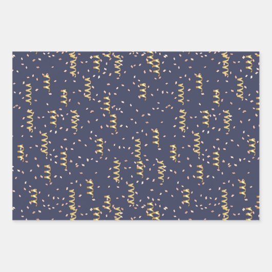 Meisje van de moderne roze goudwitte marinemeisje inpakpapier vel (Voorkant 2)