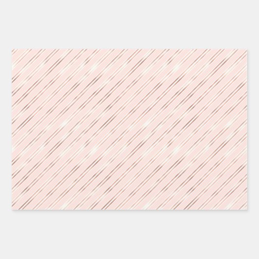 Meisje van de moderne roze goudwitte marinemeisje inpakpapier vel (Voorkant)