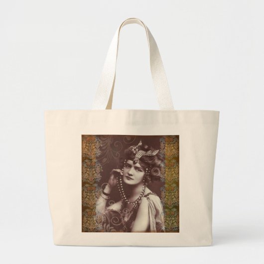 meisje van de Partij voor de Victoriaans Bosbouw Grote Tote Bag (Voorkant)