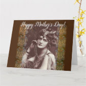 meisje van de Partij voor de Victoriaans Bosbouw Kaart (Gele Bloem)