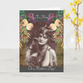 meisje van de Partij voor de Victoriaans Bosbouw Kaart (Gele Bloem)