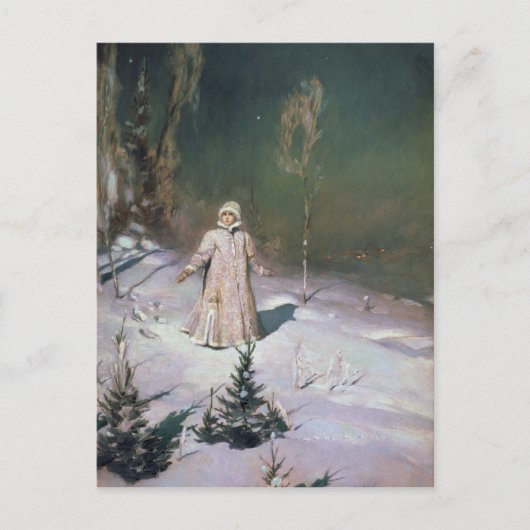 Meisje van de sneeuw, 1899 briefkaart (Voorkant)