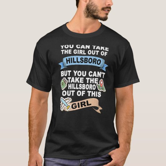 Meisje van de stad Hillsboro T-shirt (Voorkant)