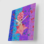 Meisje van de Vernieuwing van de bloem het Heldere Vierkante Klok (Hoek)