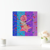 Meisje van de Vernieuwing van de bloem het Heldere Vierkante Klok (Huis)