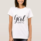 Meisje van de zestig Elegant Typografie Black Whit T-shirt (Voorkant)
