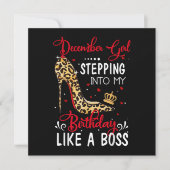 Meisje van december steekt mijn verjaardag in als kaart (Voorkant)