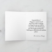 Meisje van het Baby van gelukwensen het Roze en Kaart (Binnen)