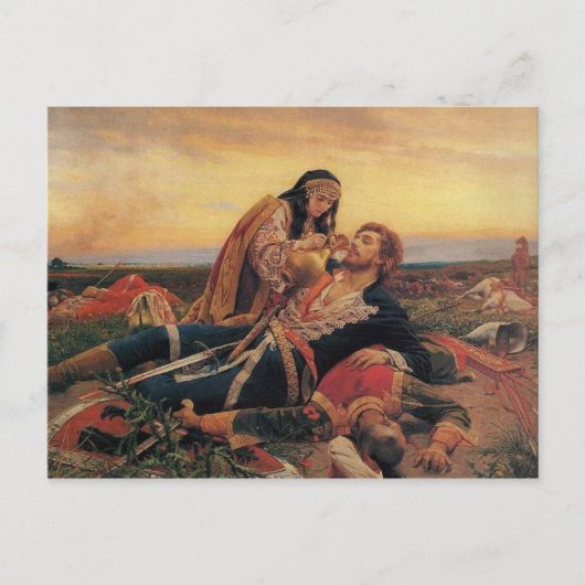 Meisje van het Briefkaart van Blackbird Field (Voorkant)