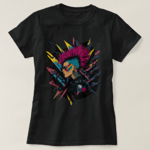 Meisje van het land Punk Rock New Wave Design T-shirt