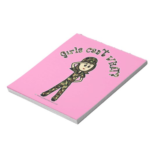 Meisje van het Lichte Vrouw Leger Notitieblok (Linkerzijde)