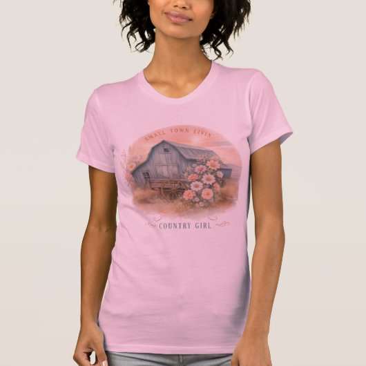 Meisje van het platteland t-shirt (Voorkant)