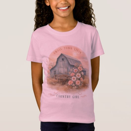 Meisje van het platteland t-shirt (Voorkant)