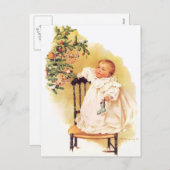 Meisje van Kerstmis van Humphrey van Maud Weinig Feestdagenkaart (Voorkant / Achterkant)