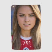Meisje Van Kunst Golf Handdoek (Voorkant)
