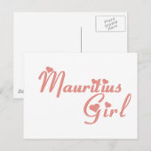 Meisje van Mauritius Briefkaart (Voorkant / Achterkant)