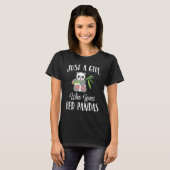 Meisje van Pandas Cute Panda T-shirt (Voorkant volledig)