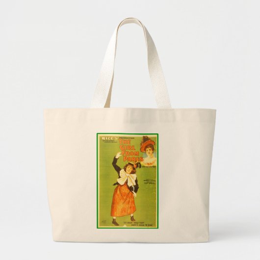 MEISJE VAN PARIS GROTE TOTE BAG (Voorkant)