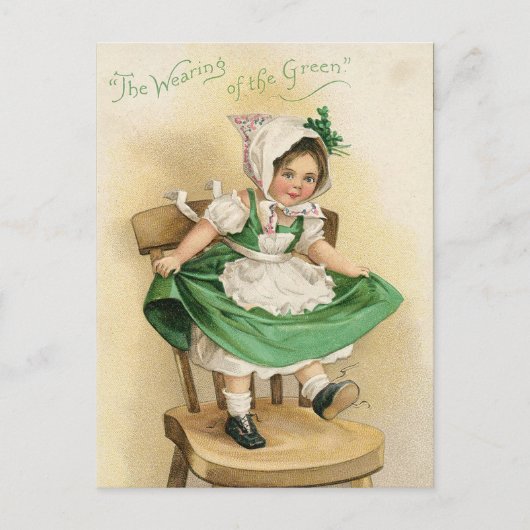  meisje van Saint Patrick's Day Briefkaart (Voorkant)