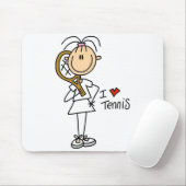 Meisje van Tennis Mousepad Muismat (Met muis)