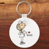 Meisje van Tennis Sleutelhanger (Voorkant)