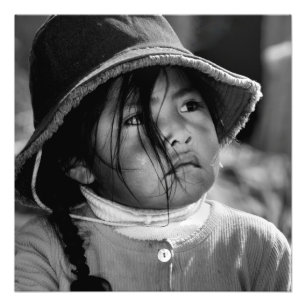 Meisje van Titicaca 2 Foto Afdruk