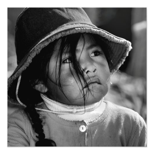 Meisje van Titicaca 2 Foto Afdruk (Voorkant)