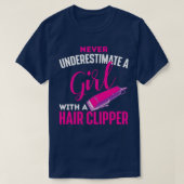 Meisje van vrouwen met haarklem Hairdresser Hair S T-shirt (Design voorkant)