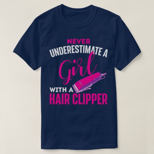 Meisje van vrouwen met haarklem Hairdresser Hair S T-shirt (Design voorkant)