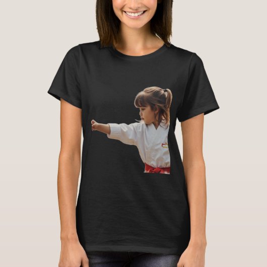 meisje vechtsporten t-shirt (Voorkant)
