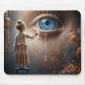 Meisje veegt tranen weg muismat (Voorkant)