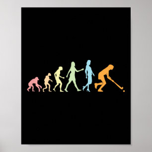 Meisje Veldhockey Evolutie Vrouwen Veldhockey Meis Poster