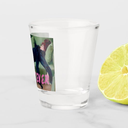 Meisje veranderde kunst, wat dan ook, cool shot glas (Rechts)