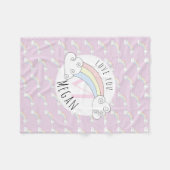 Meisje Verborgen monogram Stoodle Rainbow Naam Kin Fleece Deken (Voorkant (Horizontaal))