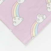 Meisje Verborgen monogram Stoodle Rainbow Naam Kin Fleece Deken (Hoek)