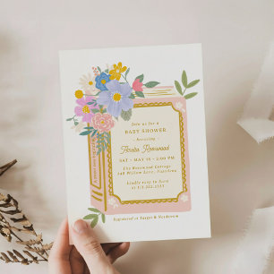 Meisje Verhaaltjesboek Baby Shower Uitnodiging