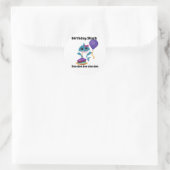 Meisje Verjaardag Baby Shark Ronde Sticker (Tas)
