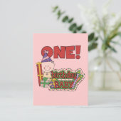 Meisje Verjaardag Baby Tshirts en geschenken Briefkaart (Staand voorkant)