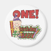 Meisje Verjaardag Baby Tshirts en geschenken Magneet (Voorkant)