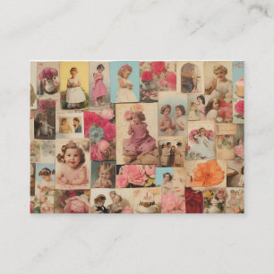Meisje Verjaardag Collage Contactkaartje
