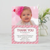 Meisje verjaardag dank je creditcard kaart (Staand voorkant)