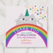 Meisje Verjaardag Dank u Bedankjes Labels (Achterkant)