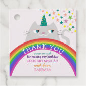 Meisje Verjaardag Dank u Bedankjes Labels (Voorkant)