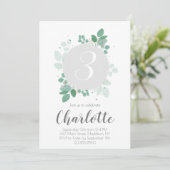  Meisje Verjaardag Floral laurel Kaart (Staand voorkant)