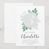  Meisje Verjaardag Floral laurel Kaart (Voorkant / Achterkant)